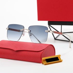 2023 Gafas Carti Gafas de sol para hombres Gafas de lujo Gafas de sol con gradiente de moda Marco de oro cuadrado grande simple UV400 Conducción en la playa Espectáculo deportivo Gafas de sol de lujo