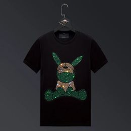 2023 T-shirt de dessin animé pour hommes de mode de mode de rue Hime de lapin de haute qualité Hingestone à manches courtes à col ultra mince t-shirt Mens plus taille 6xl 240130