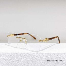 2023 CARUltralight Titanium Legering Randloze Mannen Brilmontuur Vierkante Brillen Bijziendheid Recept Frames Voor Vrouwen Optische Eye Glas eyewear