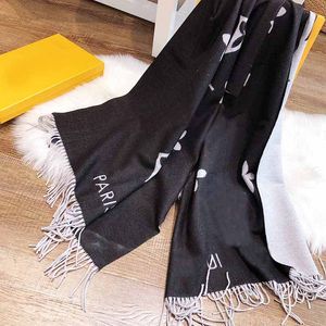 2023 Bufanda de cachemira Bufandas de diseñador Invierno Hombres Mujeres Calidad Suave Grueso Mantón Bufandas Scarve 4 Temporada Fular Bufanda de lujo 12 colores Marca AAA con caja original L01