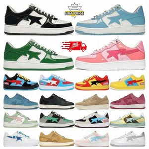 2023 Casual Bapestaies Chaussures Sk8 Low Hommes Femmes Cuir Verni Noir Blanc Abc Camo Camouflage Skateboarding Sports Bapely Baskets Baskets En Plein Air Requin