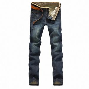 2023 Jeans décontractés hommes Busin jean droit pantalon en Denim extensible pantalon coupe ajustée classique Cowboys jeune homme jean B6V5 #
