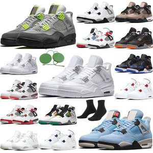 2023 Casual Chaussures Jumpmans 4 4s Hommes Femmes rouge Thunder White Oreo University Blue Black Cat Pure Money Bred Sail Infrared Mens Trainers Sports JORDAM