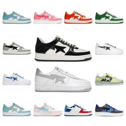 2023 Zapatos casuales, zapatos de diseñador para hombres, zapatillas bajas para mujeres, negro, azul bebé, rosa, naranja, verde, gris, triple, blanco, marrón, beige, azul marino, combinación de colores, zapatillas para hombres