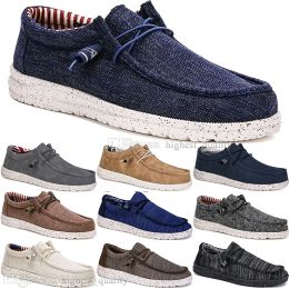 2023 zapatos casuales nueva moda estilo británico 1135 primavera hombre lona hombre cien ocio estudiante hombres Lazy Drive chanclos cómodo transpirable tamaño grande EUR 40-48