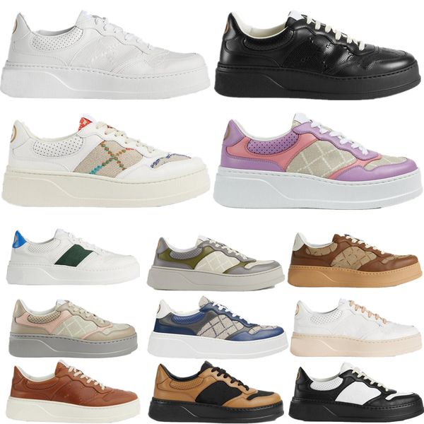 2023 Chaussures Casual Baskets Semelle Épaisse Petites Chaussures Blanches Hommes Femmes Designer Top Haut Imprimé En Relief À Lacets Chaussures De Sport Baskets 36-45