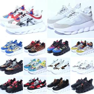 2023 Chaussures décontractées Versage Vercace Italie Top Qualité Chain Reaction Wild Jewels Chaîne Versage Link Trainer Baskets Vercace EUR 36-45