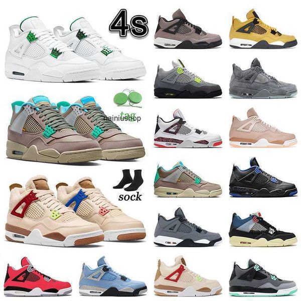 2023 Casual Wholesale 4s Jumpman 4 hommes femmes chaussures de basket-ball nouvelles choses sauvages chaudes baskets de sport en plein air élevé université bleu cool gris métallique JORDON jordam