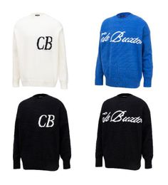 23 24 Designer CB Pulls Cole Buxton Tricot Surdimensionné Cole Buxton Pull Hommes Femmes Qualité Noir Gris Bleu Sweatshirts Tricot Jacquard