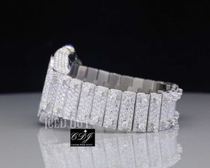 CDJ – montre à Quartz pour hommes et femmes, bijoux Hip Hop, cadran en diamant Moissanite scintillant, glacé, 2023