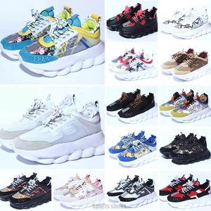 2023 Chain Reaction Femmes Hommes Designer Casual Marque Plate-forme Baskets En Caoutchouc Daim Chaussures De Course De Haute Qualité Cherry Bluette Mode Sports