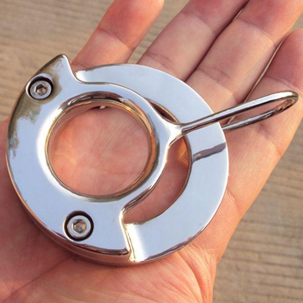 2023 Dispositivos de castidad Diseño Acero inoxidable CBT Anillos de pene Bola Tortura Juguetes sexuales para hombres Bondage Bdsm Fetiche masculino Bolas de pene Anillo de escroto489