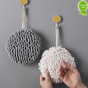 2023 Chenille Hand Towels Kitchen Bathroom Hand Towel Ball with Hanging Loops Quick Dry Soft Absorbent Microfiber Towels