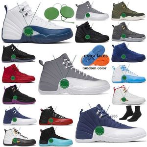 2023 Cherry Flue Game Jumpman 12s Chaussures Mens Classe de 2003 French Blue Playoff Grey Grey Hyper Royal Royalty Taxi Gym Red Wool Uct