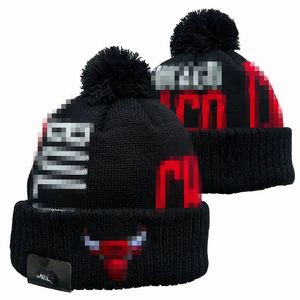 2023 Chicago'bulls''beanie Baseball Noord -Amerikaanse team Side Patch Winter Wool Sport Gebreide hoed Skull Caps Beanies A9