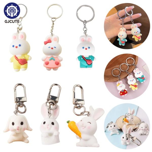 2023 China Año Nuevo Keychain lindos llaveros de conejo accesorios colgantes decoraciones zodiac bacs colgantes de coches llave