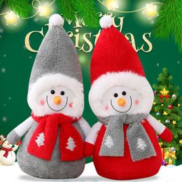 2023 Kerst Decoratie Sneeuwpop Pop Leuke Schattige Cosplay Afneembare Hoed Sneeuwpop Knuffel Paar Gift XMAS Geschenken Knuffel