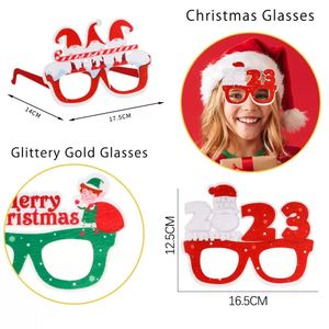 2023 noël lunettes décoratives drôle adulte enfants fête carnaval fête Articles photographie accessoires en gros noël