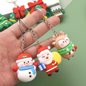 2023 Christmas Series Santa Claus Christmas Tree Key Chains For Backpacks Pendant Poupée mignon Elk Poll Key For Kids Friends Gift