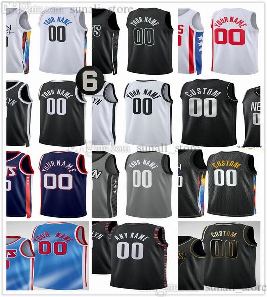 2023 City 7 Kevin 11 Kyrie Basketball Durant Maillots Irving Ben 10 Simmons Nic 33 Claxton Patty 8 Mills Seth 30 Curry Joe 12 Harris Yuta 18 Watanabe Edmond Sumner Imprimé