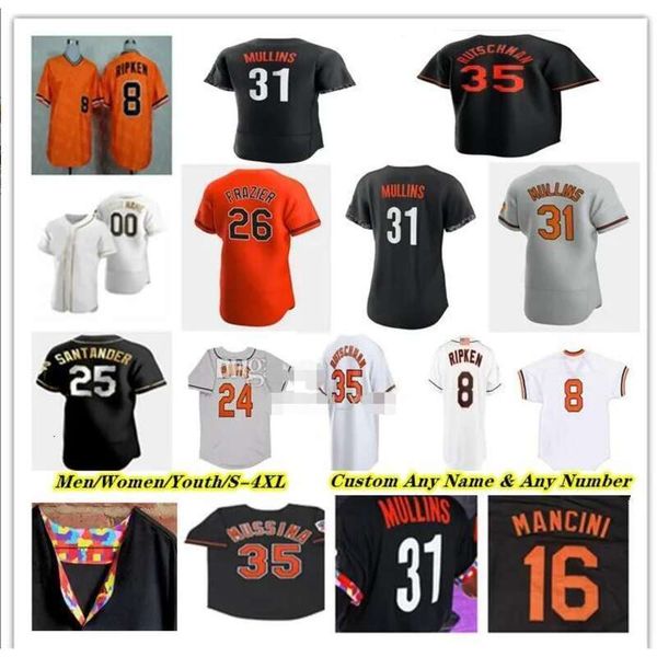 2023 City Connect Baseball Jersey Outdoor Cedric Mullins Cal Ripken Ryan Mountcastle Adley Rutschman Anthony Santander Austin Hays Adam Frazier Orange Jerseys