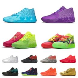 LaMelo Ball 1 MB.01 Chaussures de basket Sneaker Rick et Morty Purple Cat Galaxy Baskets pour hommes Beige Black Blast Buzz City Queen City Not From Here Be You Sports Sneakers