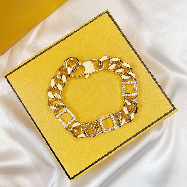 2023-Classic Golden Bracelet Designer Necklace Womens Unisex Jewelry For Women Pulseras de cadena Letra F Collares Adornos de lujo Hombres 2203301WU