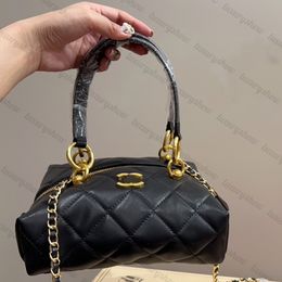 2023 Classic Luxury Chain Bag Fashion Flat Box Chain bag Retro dames zwart-witte handtas Designer schoudertas