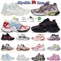 Balenciaga Runner 7.0 Balencagas Runners 7 Track chaussures de luxe paris coureur 7.0 pour hommes femmes Transmit sense rétro formateurs blanc BOURGOGNE Deconstruction【code ：L】