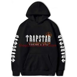 2023 Klassieke Trapstar High Street-sweater met letter, losse, eenvoudige hoodie en gekrabbel-sweatshirt met lange mouwen