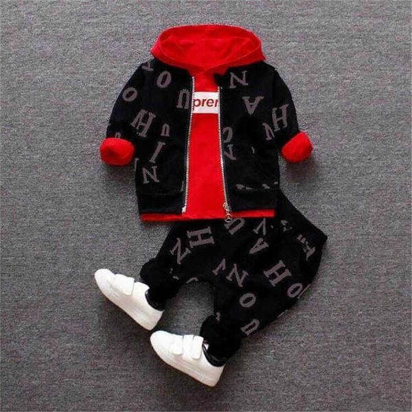 2023 vêtements automne nouveau-né bébé printemps mode coton manteaux hauts pantalons 3 pièces survêtements pour Bebe garçons bambin ensembles décontractés