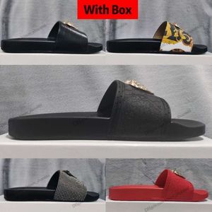 2024 Slide Pantoufles Chaussures de créateur Diapositives de luxe Mode d'été Large Pantoufle plate hommes et femmes Sandales Pantoufles Tongs