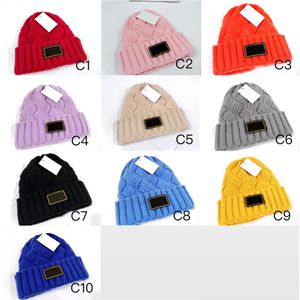 Chapeaux tricotés en laine grossière 2023, 10 couleurs, marque de bonne qualité, bonnets de luxe pour femmes avec étiquette, vente en gros, 140g