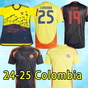 2024 Colombie Away Soccer Jerseys Fans Falcao James Accueil Chemise de football CUADRADO Équipe nationale Camiseta de futbol Maillot S-2XL Uniforme 2025 24 25 Formation