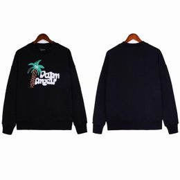 2023 Concert Crazy Mouth Sunrise Ainbow Crewneck Classic Sweatshirt Designer Sweatshirts voor Mens Dames Hoge kwaliteit Black Crew Necks