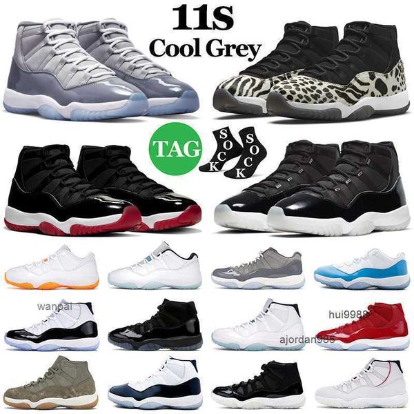 2023 Cool Grey 11 11s Chaussures de basket-ball pour hommes Animal Instinct 25e anniversaire Navy Gum Bred Concord Cap and Gown High Low Hommes Femmes Sports de plein air JORDON JORDAB