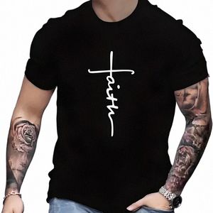 2023 Cott Retro Faith Print T-shirt d'été pour hommes femmes Fi de haute qualité à manches courtes en vrac T-shirt de sport respirant Top 32SY #