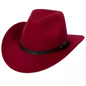 2023 Cowboy Hoge Hoed Voor Vrouwen Mannen Fedora Hoeden Outdoor Reizen Fedora Vrouw Mode Vilten Cap Man Herfst Winter caps Trilby 16 Kleuren