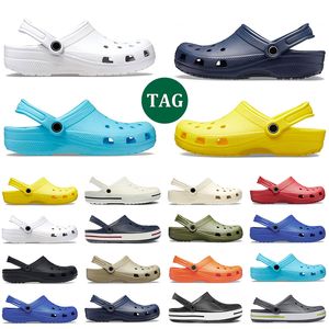 2023 CRO Men Mujeres Sandalias de diseño para hombres Slipers de verano para niños Toboganes impermeables para adultos Balck Blanco Blue Blue manzana Verde enfermería para mujer