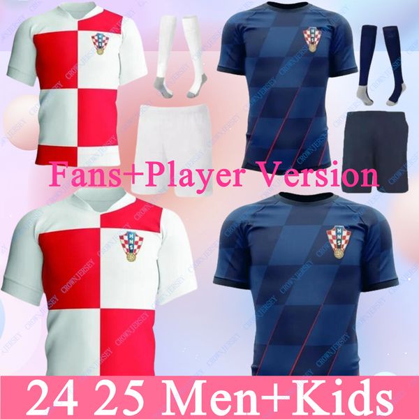 2024 2025 Nueva Croacia MODRIC camisetas de fútbol equipo nacional MANDZUKIC PERISIC KALINIC 23 24 25 Croacia camiseta de fútbol KOVACIC Rakitic Kramaric Hombres Niños Kit uniformes