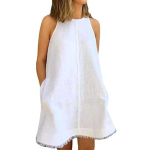 2023 Cross Border European and American Foreign Trade Southeast Asian Summer New Popular Loose Women's Cotton and Hemp Amazon Robe