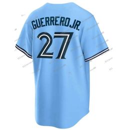 2023 Custom 27 Vladimir Guerrero honkbalshirts 11 Bo Bichette Alejandro Kirk Alek Manoah 26 Matt Chapman George Springer Drury Hernandez