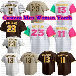 2023 Custom Fernando Tatis Jr. Juan Soto honkbalshirt Manny Machado Tony Gwynn Wil Myers Yu Darvish Jake Cronenworth Trent Grisham Eric Hosmer Joe Musgrove