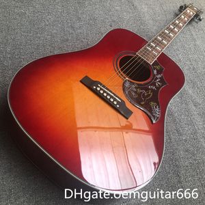 2023 custom gitaar, massief sparren bovenblad, palissander toets, mahonie zijkanten en achterkant, 41-inch hoogwaardige akoestische gitaar uit de Hummingbird-serie,