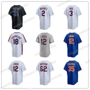 2023 Jersey personnalisé Nouveaux hommes Femmes Youth York Mets 17 Keith Hernandez 31 Mike Piazza 45 John Franco 32 Mike Hampton 2 Omar Narvaez 3 Tomas Nido 22 Brett Baty