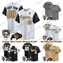 2023 Custom NCAA Colorado Buffaloes Baseball Jerseys 2 Shedeur Sanders 12 Travis Hunter 10 Xavier Weaver 3 Dylan Edwards 21 Shilo Sanders Football conjointement Jersey