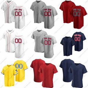 2023 Custom Red Sox honkbalshirt David Ortiz Alex Verdugo Masataka Yoshida Carl Yastrzemski Chris Sale Enrique Hernandez Rafael Devers Brennan Bernardino