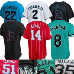 2023 Maillot S-4xl personnalisé 8 Andre Dawson 2 Jazz Chisholm Jr. Baseball Jersey Sports Outdoor 22 Sandy Alcantara Miguel Rojas 16 Jose Fernandez 12 Jorge