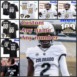 2023 Custom S-6XL NCAA Colorado Buffaloes Football Jersey 2 Sanders Shedeur 12 Travis Hunter 78 Solder 96 Hasselbach 87 Cochrane 27 Talianko 59 Coleman 90 Roberts