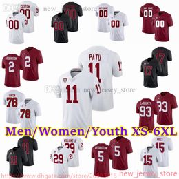 Maillot de football personnalisé S-6XL NCAA Stanford Cardinal 84 Benjamin Yurosek 22 E. J. Smith 11 Thunder Keck 2 Casey Filkins 11 Ari Patu 15 Davis Mills 5 Connor Wedington